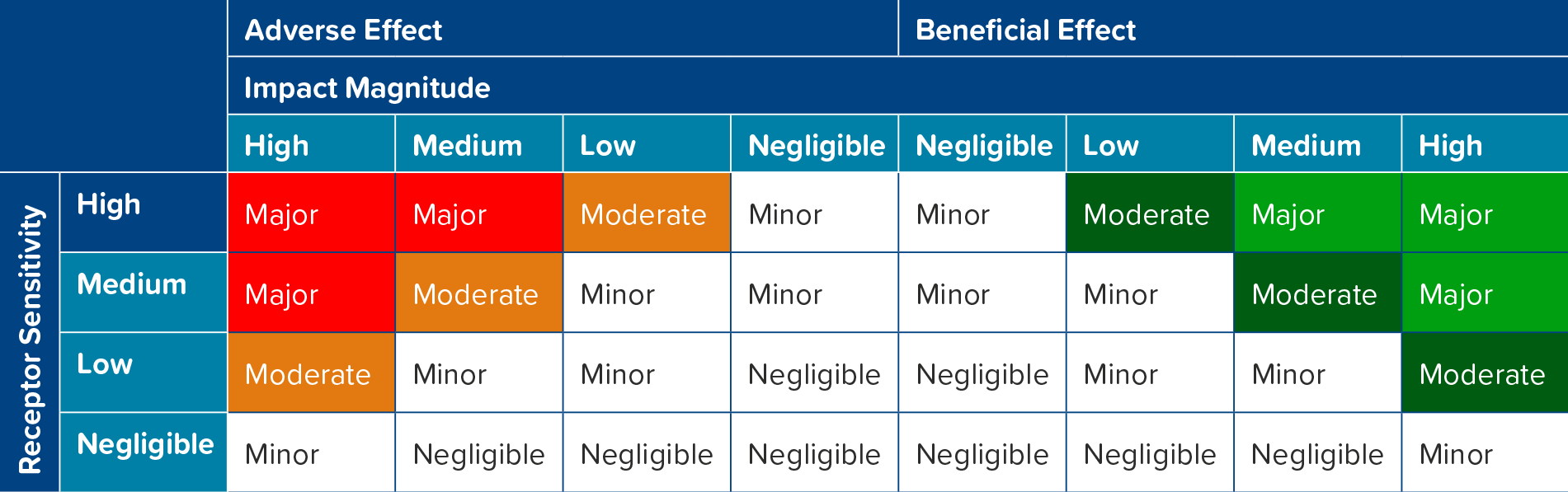 EIA significance matrix
